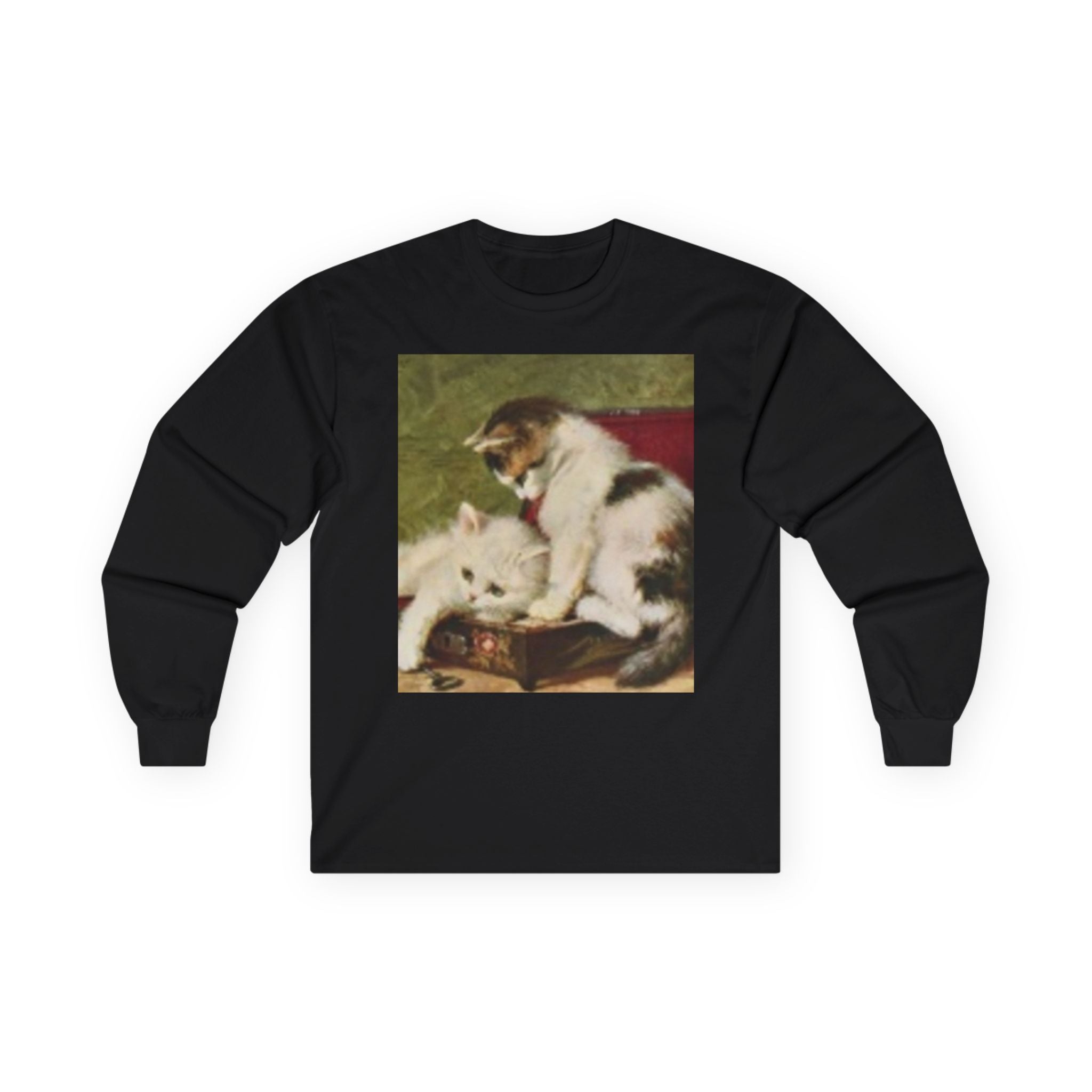 Puppy Play Vintage Art Long Sleeve Tee