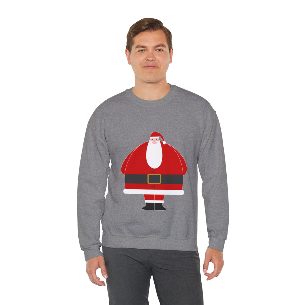 Santa Graphic Sweatshirt — Cute Holiday Christmas Crewneck