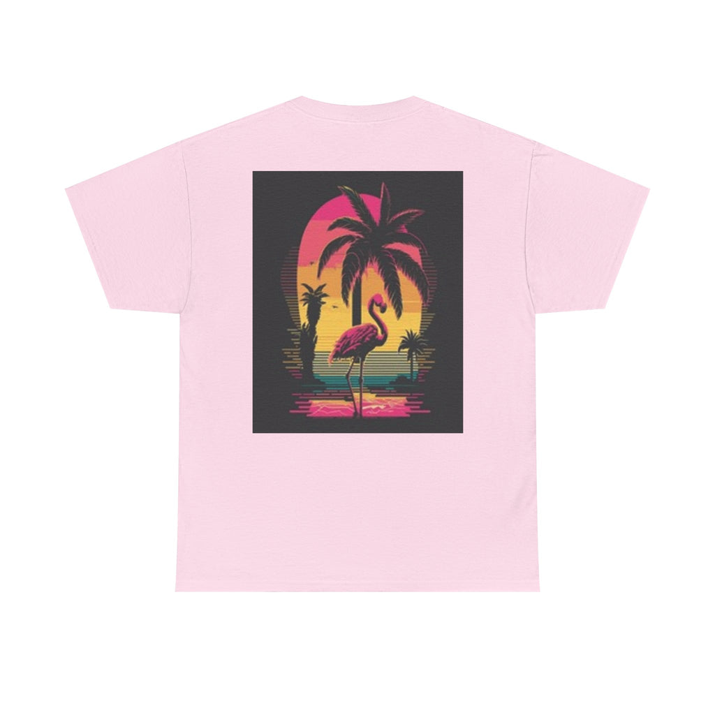 T-Shirt — Tropical Sunset Flamingo Graphic T-shirt