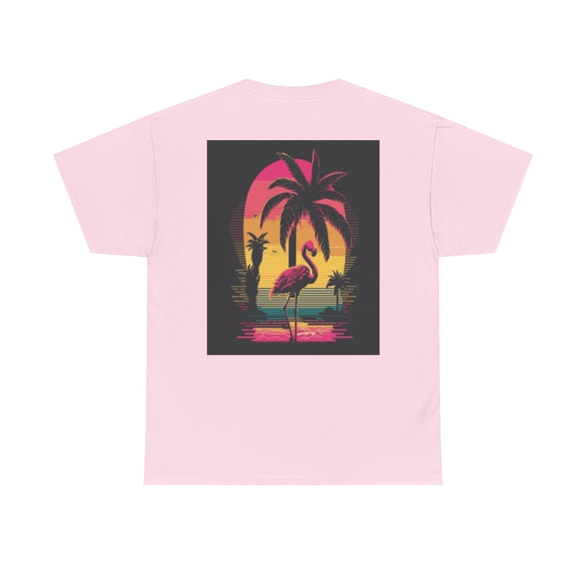 T-Shirt — Tropical Sunset Flamingo Graphic T-shirt