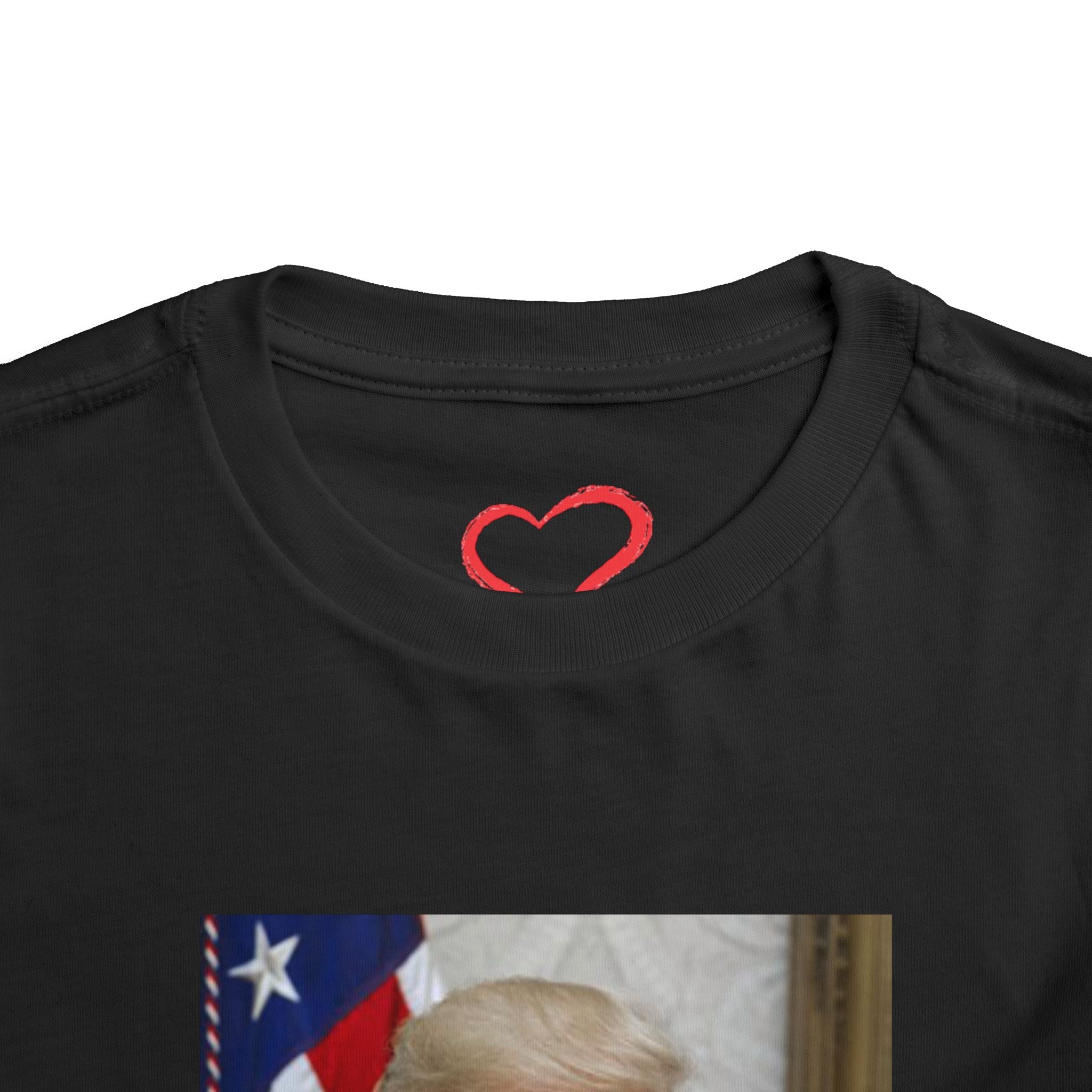 Toddler Tee with Patriotic Portrait & Flag Graphic