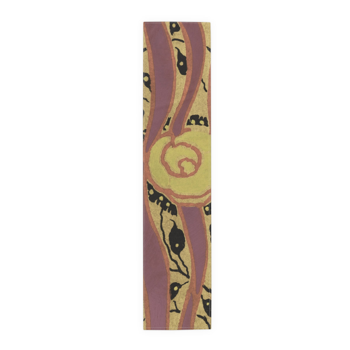 Floral Vintage Swirl Table Runner — Decorative Cotton-Poly Dining Accent
