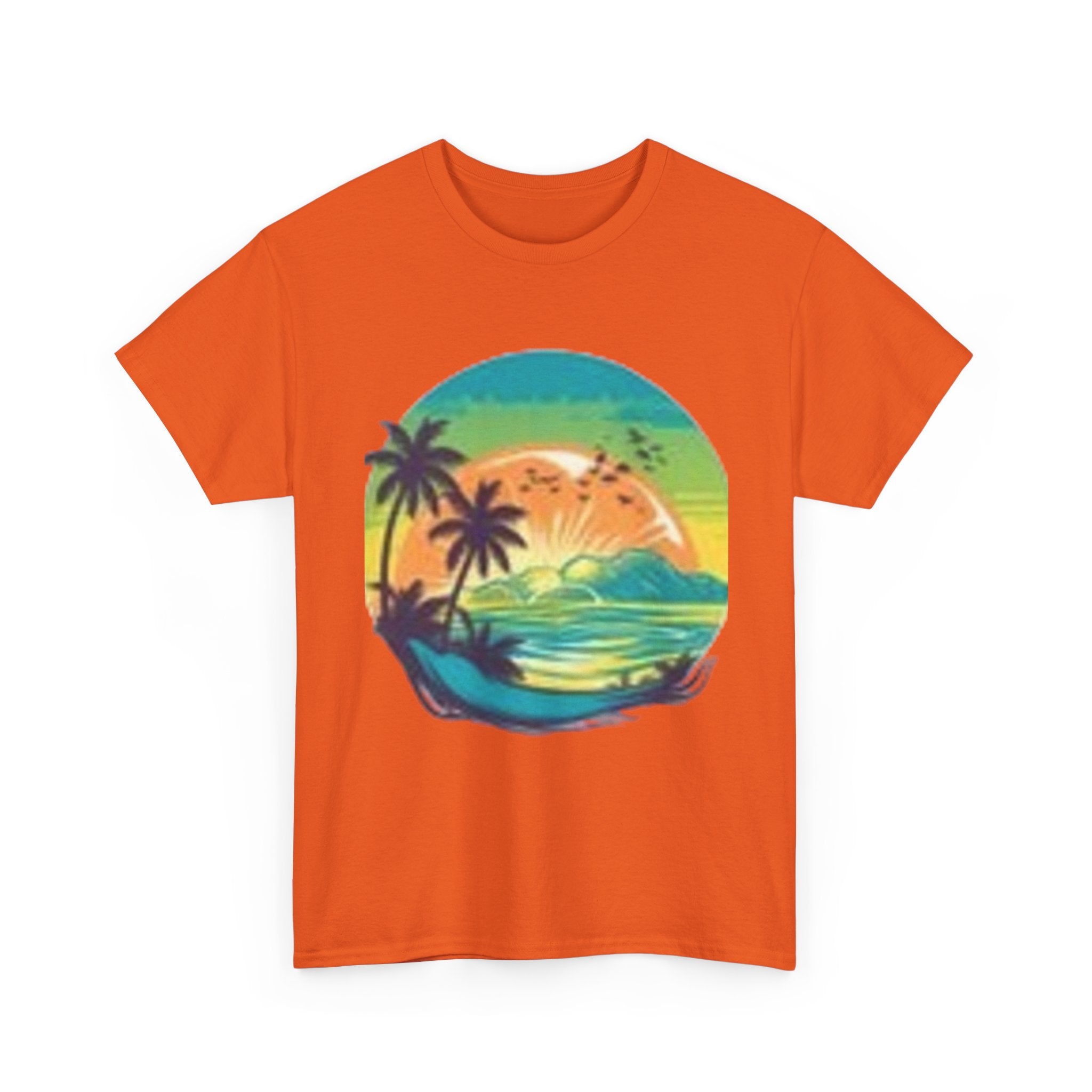 T-Shirt — Tropical Sunset Flamingo Graphic T-shirt
