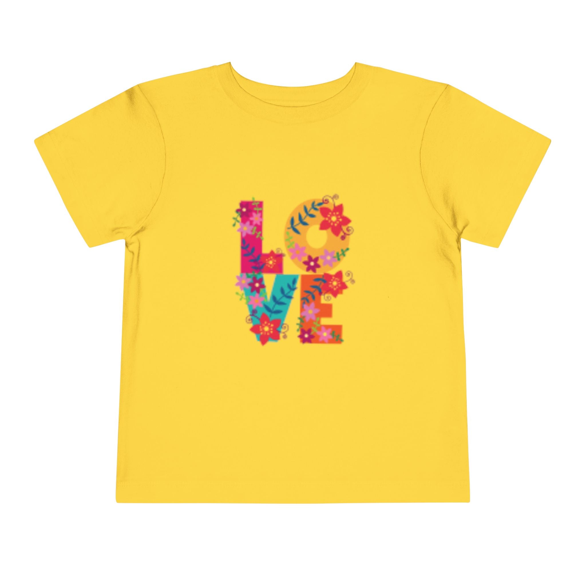 T-shirt enfant LOVE Floral — Imprimé de cœurs colorés