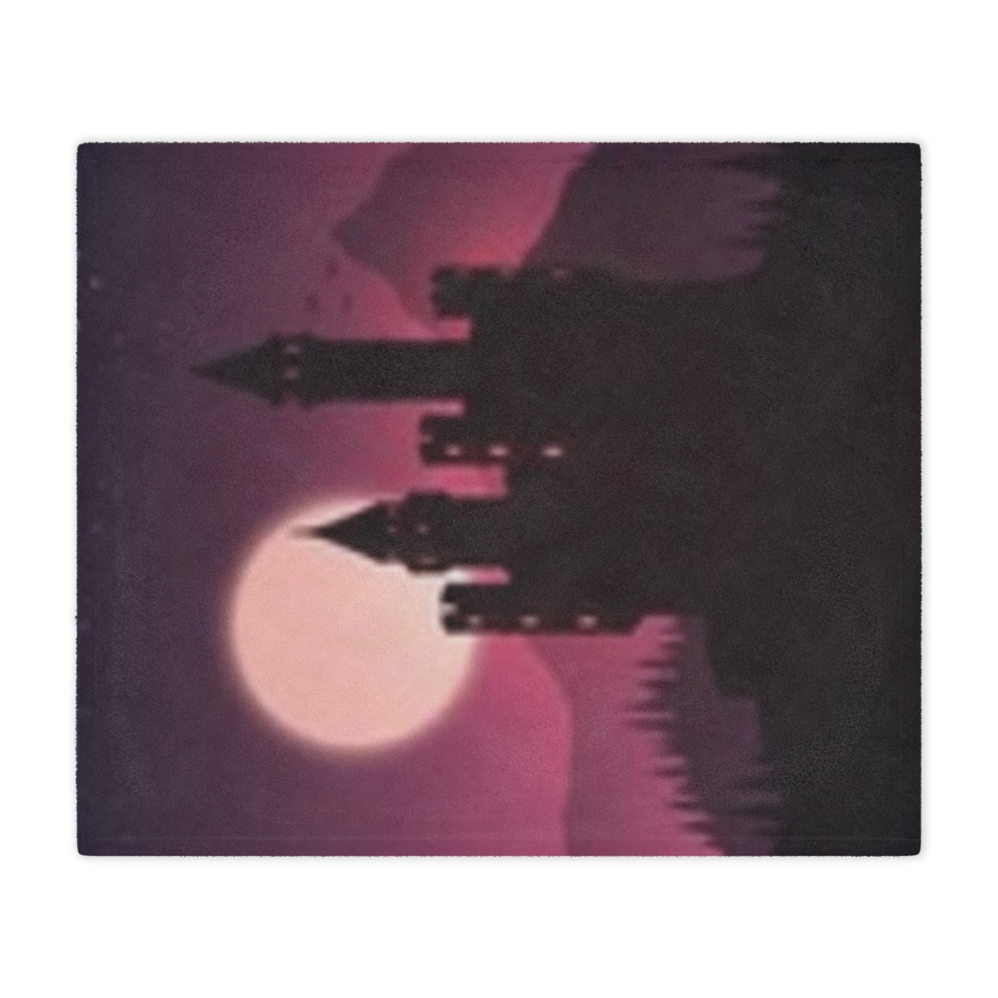 Castle Moon Minky Blanket — Gothic Moonlit Castle Throw for Cozy Nights