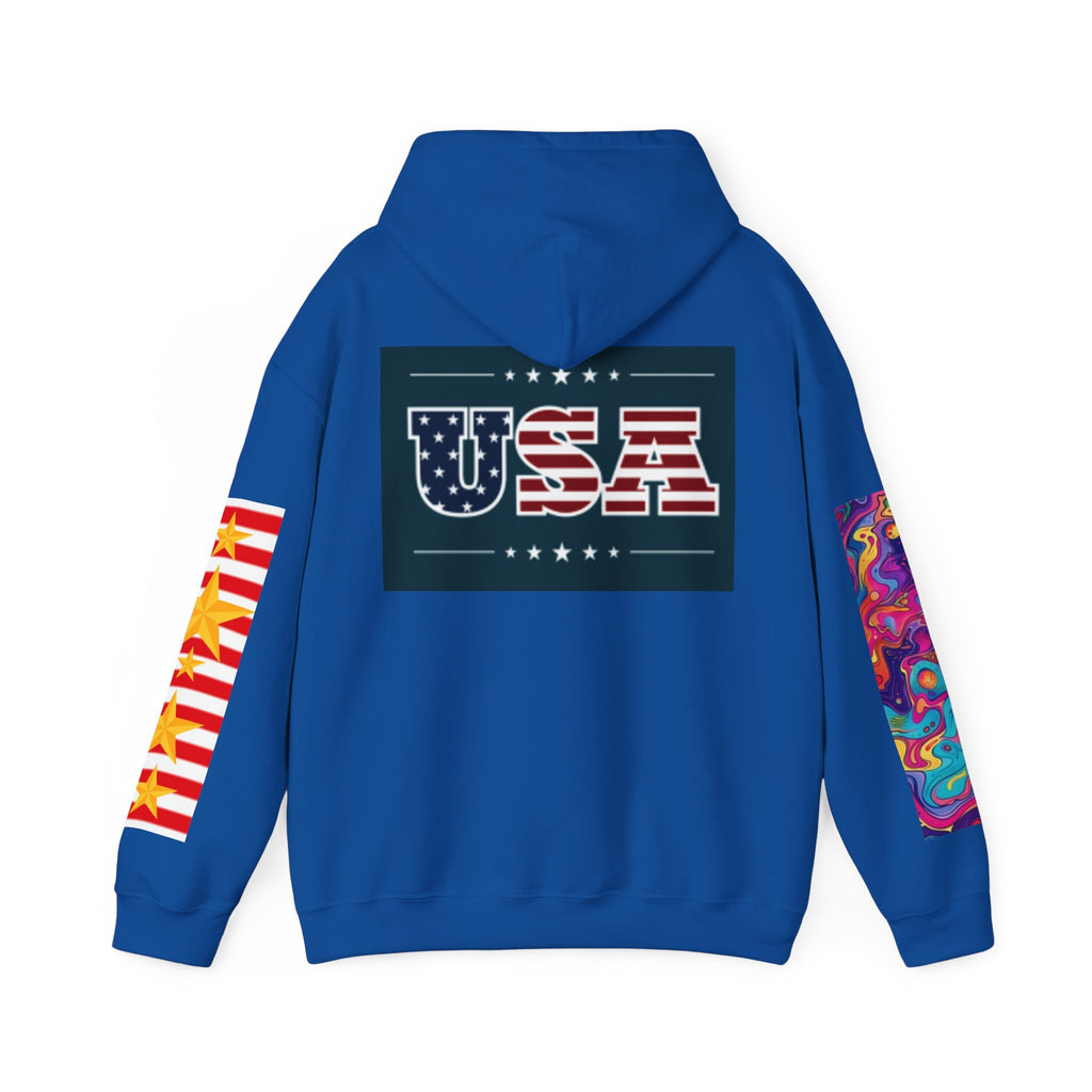 USA Flag Soldier Hoodie — Patriotic American Veteran Pullover