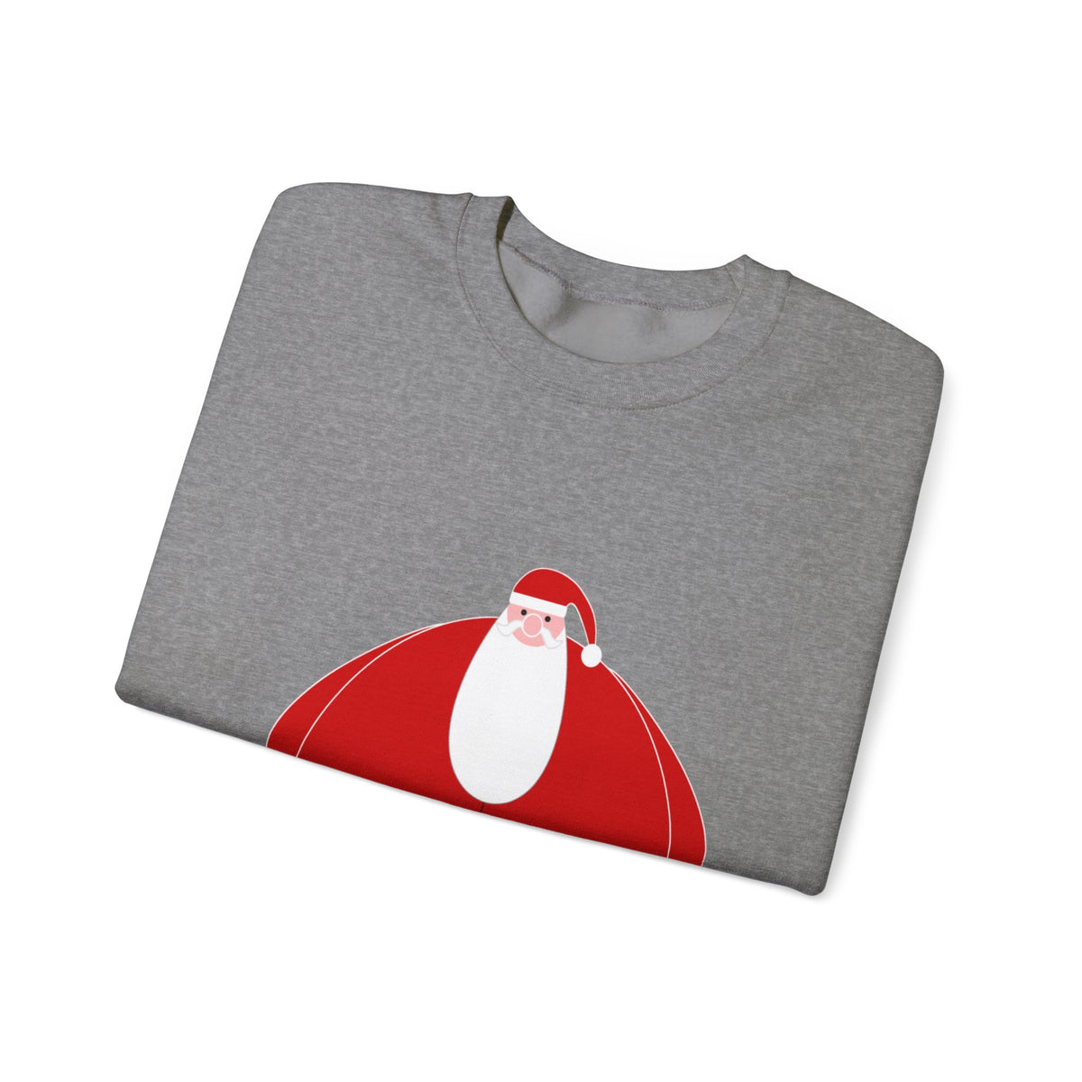 Santa Graphic Sweatshirt — Cute Holiday Christmas Crewneck