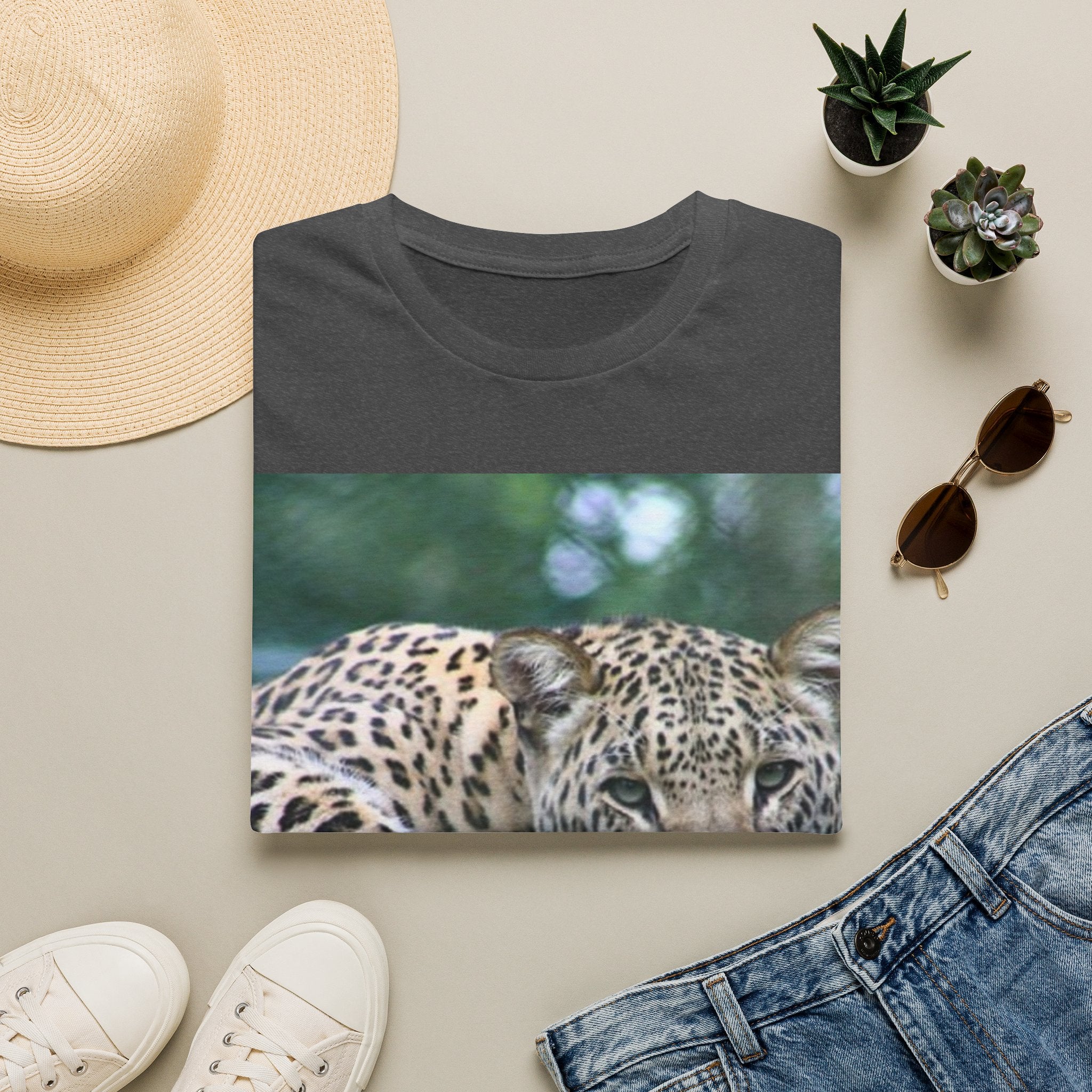 Leopard Gaze T-Shirt — Bold Wildlife Photo Tee
