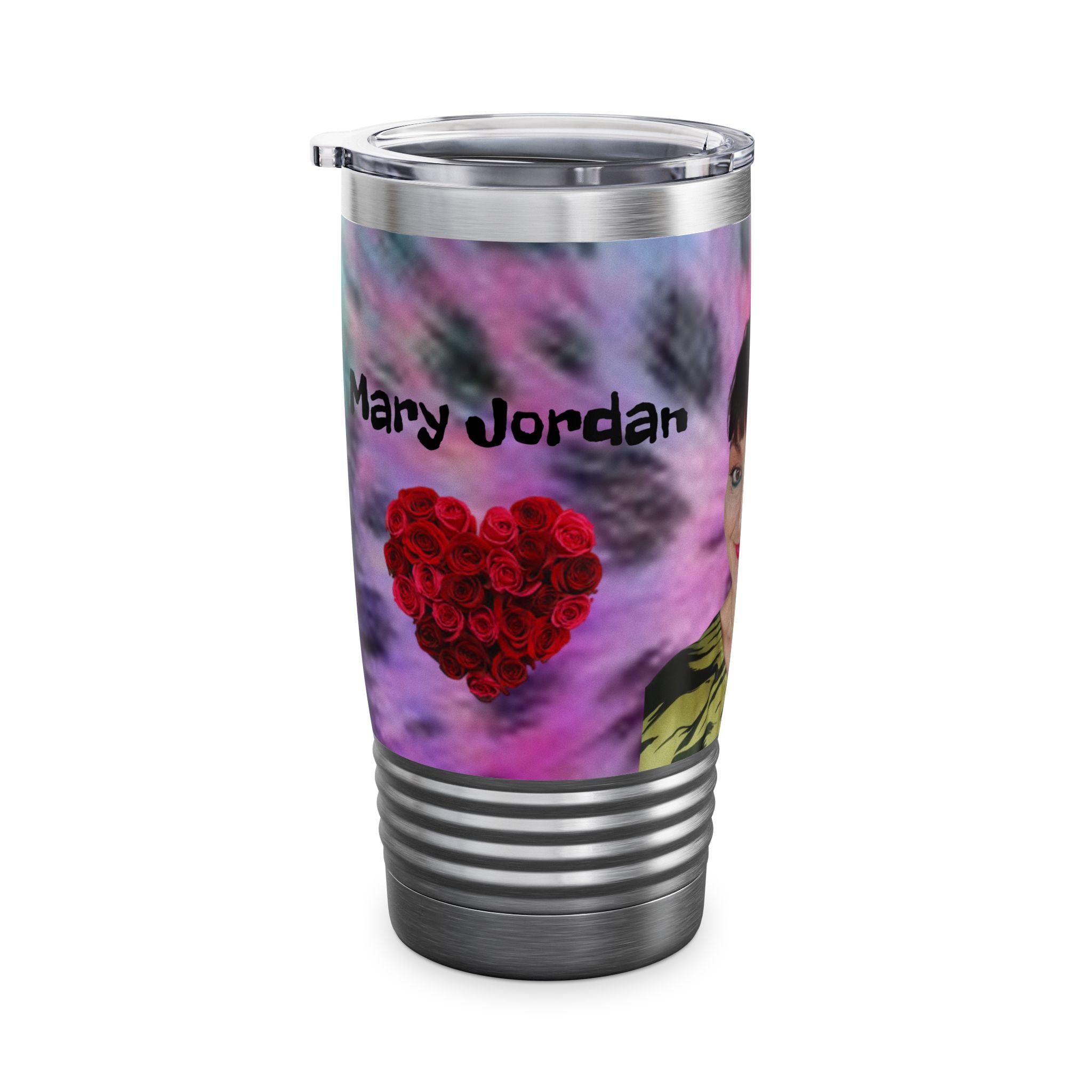 Mary Jordan Tumbler — Custom 20oz Ringneck Travel Mug with Name & Heart Design