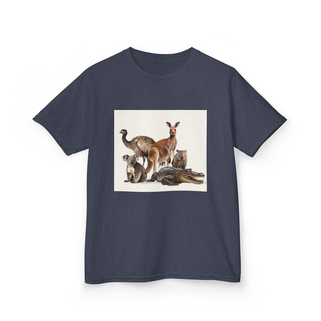 Kids Kangaroo Graphic Tee — Australian Wildlife Animal Print for Children