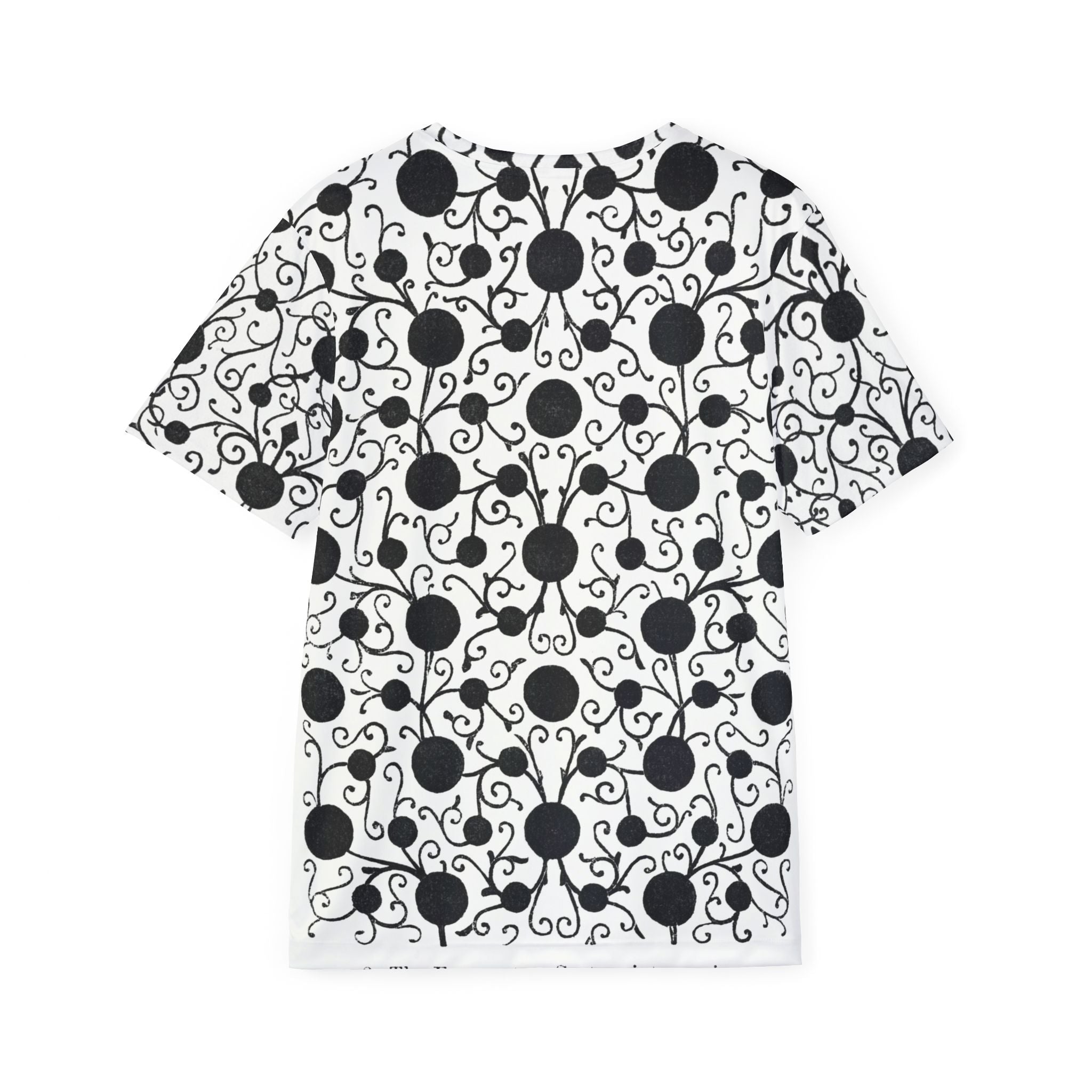 Black & White Skull Pattern Sports Jersey — Gothic All-Over Print Tee
