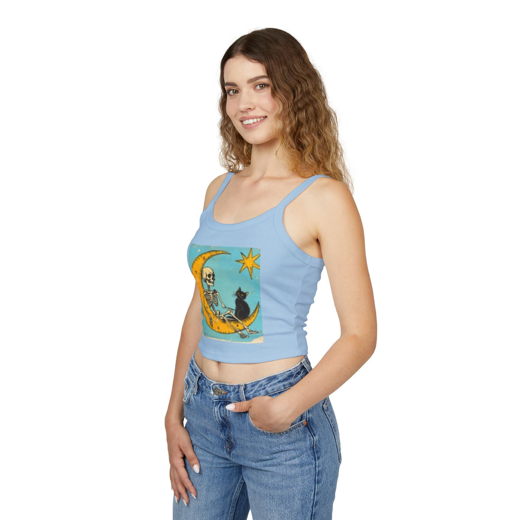 Celestial Skull & Cat Moon Tank