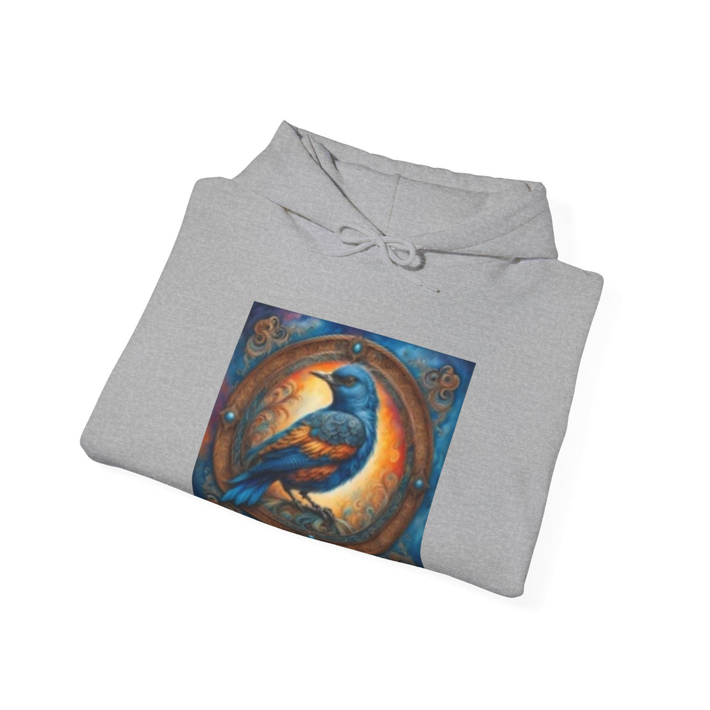 Lion Portrait Hoodie with Colorful Sleeve Accent — Majestic Wildlife Pullover