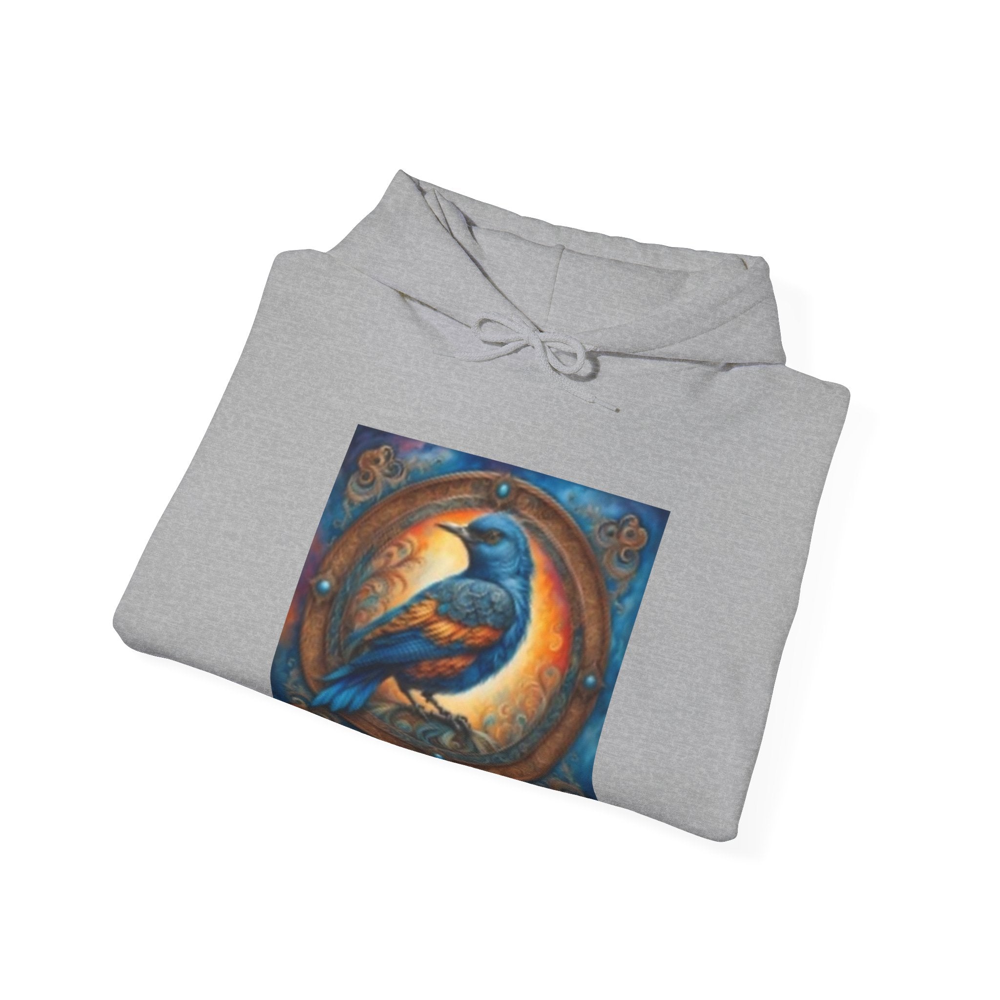 Lion Portrait Hoodie with Colorful Sleeve Accent — Majestic Wildlife Pullover