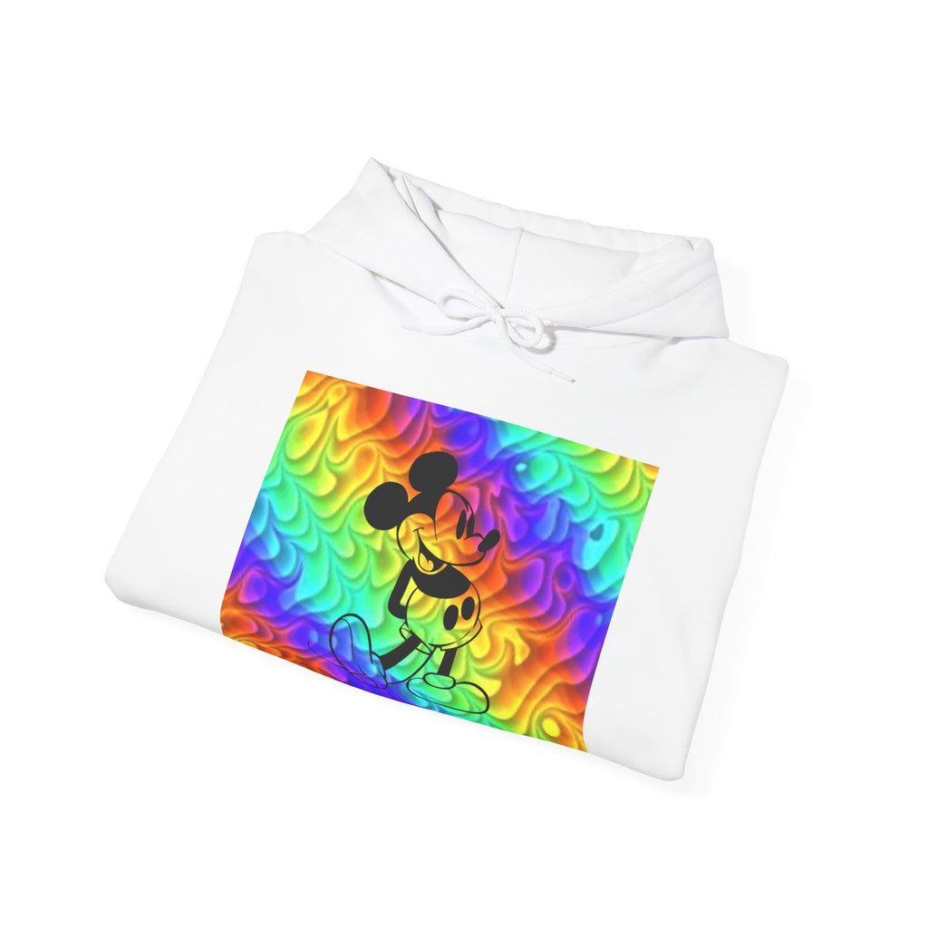 Mickey Mouse Rainbow Colors Unisex Heavy Blend Hooded Sweatshirt Warm & Cozy