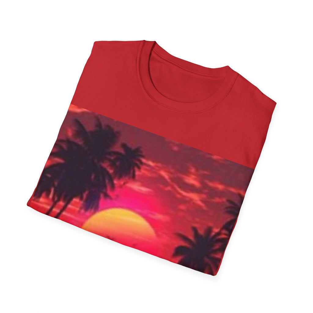 Retro Sunset T-Shirt — Tropical Palm Beach Sunset Graphic