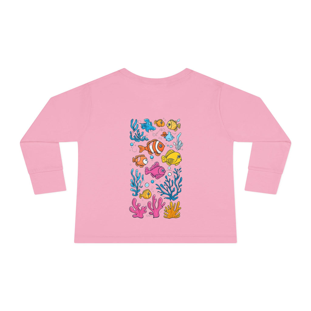 Toddler Long Sleeve T-shirt Seahorse & Clown fish and other colorful fish