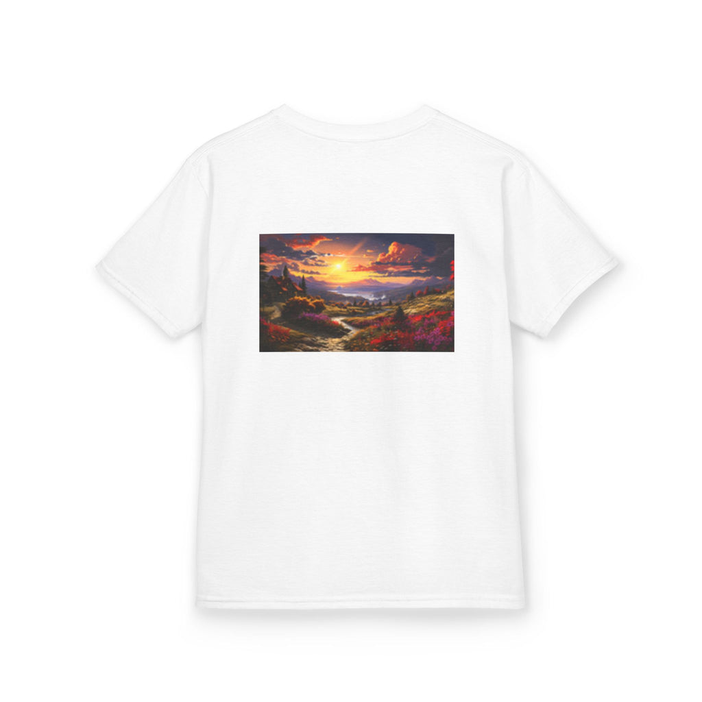 Kids Kingfisher & Butterfly T‑Shirt — Colorful Bird Nature Tee for Children