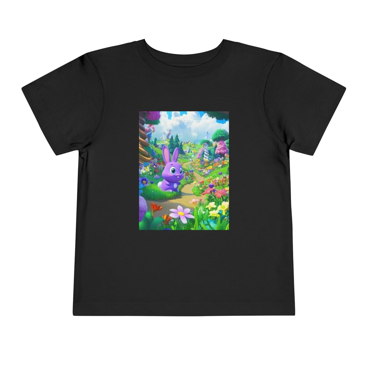 Toddler Tee — Colorful Bunny Garden Kids T‑Shirt