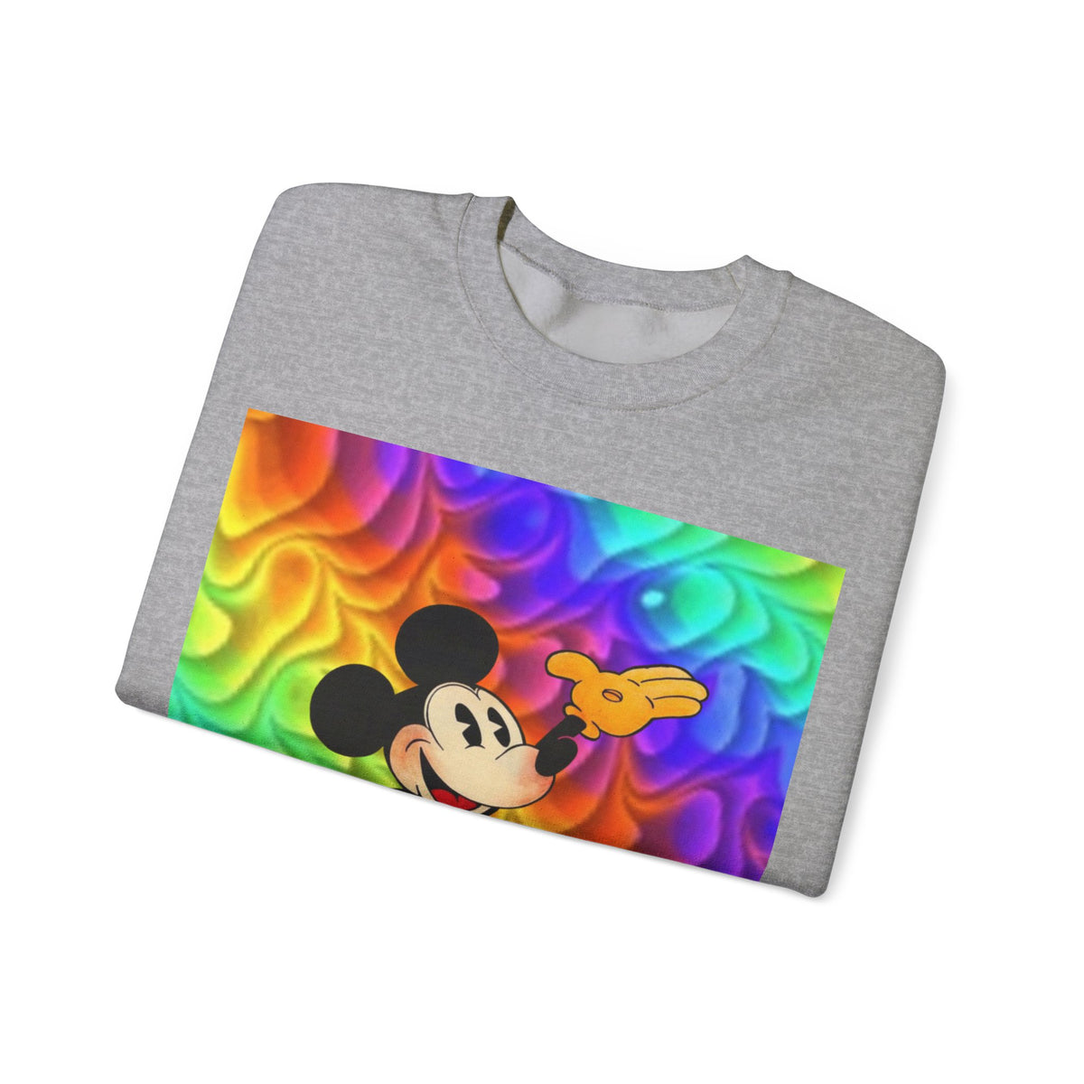 Mickey Mouse Rainbow Colors Unisex Heavy Blend Crewneck Sweatshirt