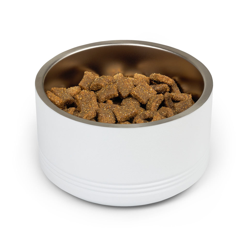Cute Dog Face Stainless Steel Pet Bowl — 18 oz Cute Minimalist Dog Food & Water Dish