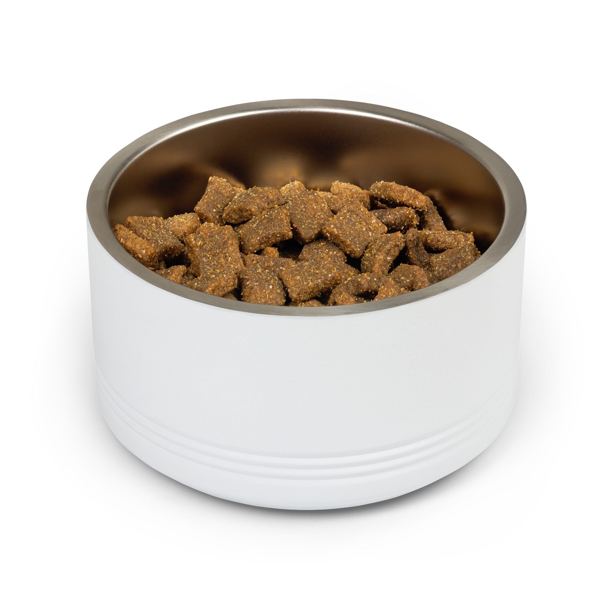 Cute Dog Face Stainless Steel Pet Bowl — 18 oz Cute Minimalist Dog Food & Water Dish