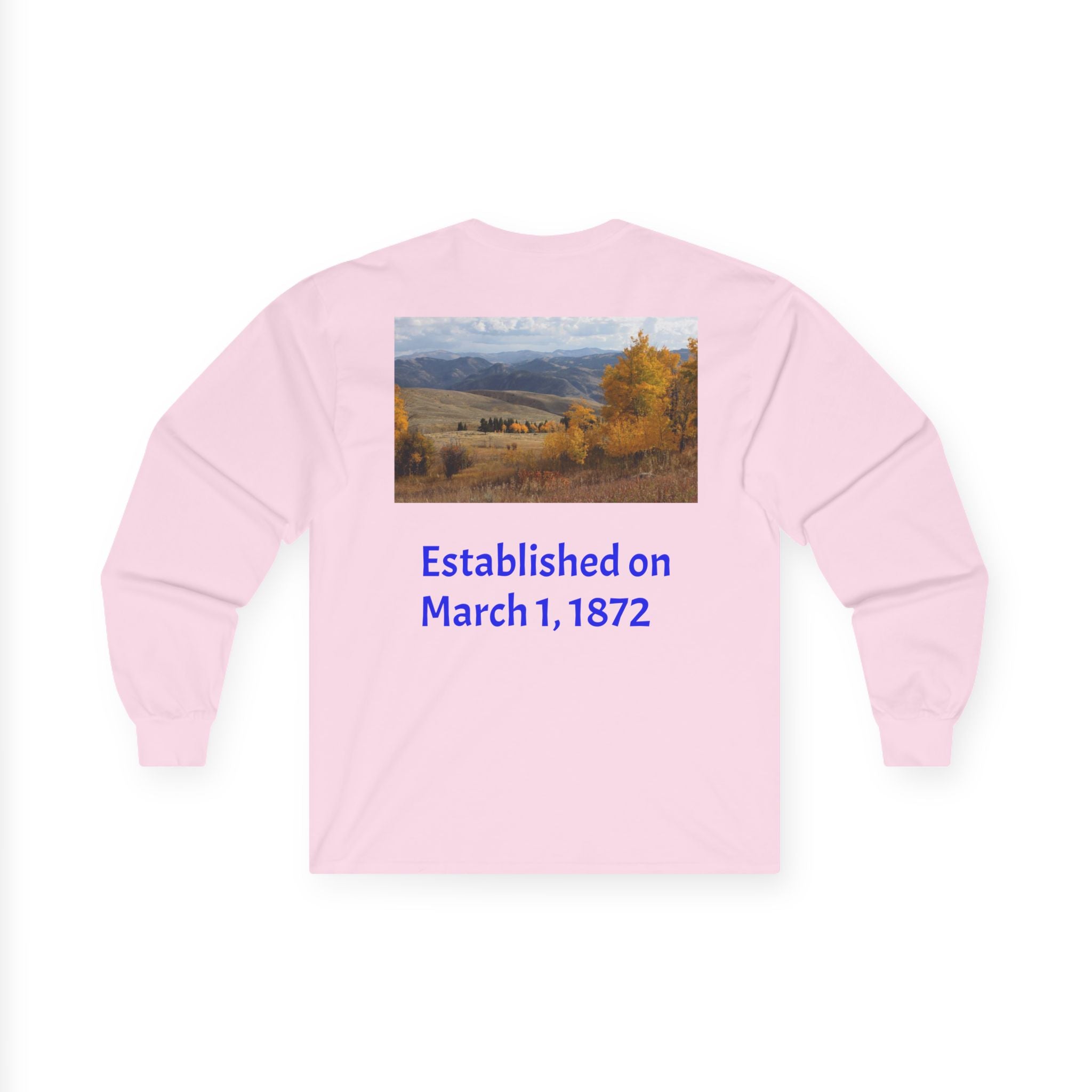 Yellowstone National Park Long Sleeve Tee — Vintage Mountain Camping T-Shirt