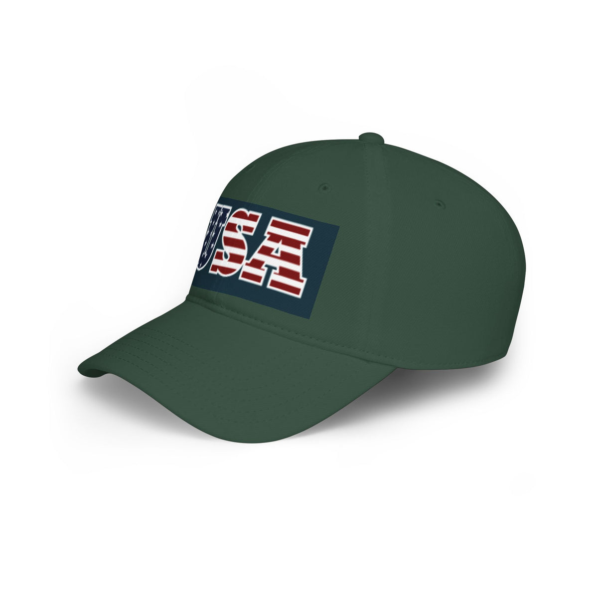 USA Flag Embroidered Cap — Patriotic Low Profile Baseball Hat