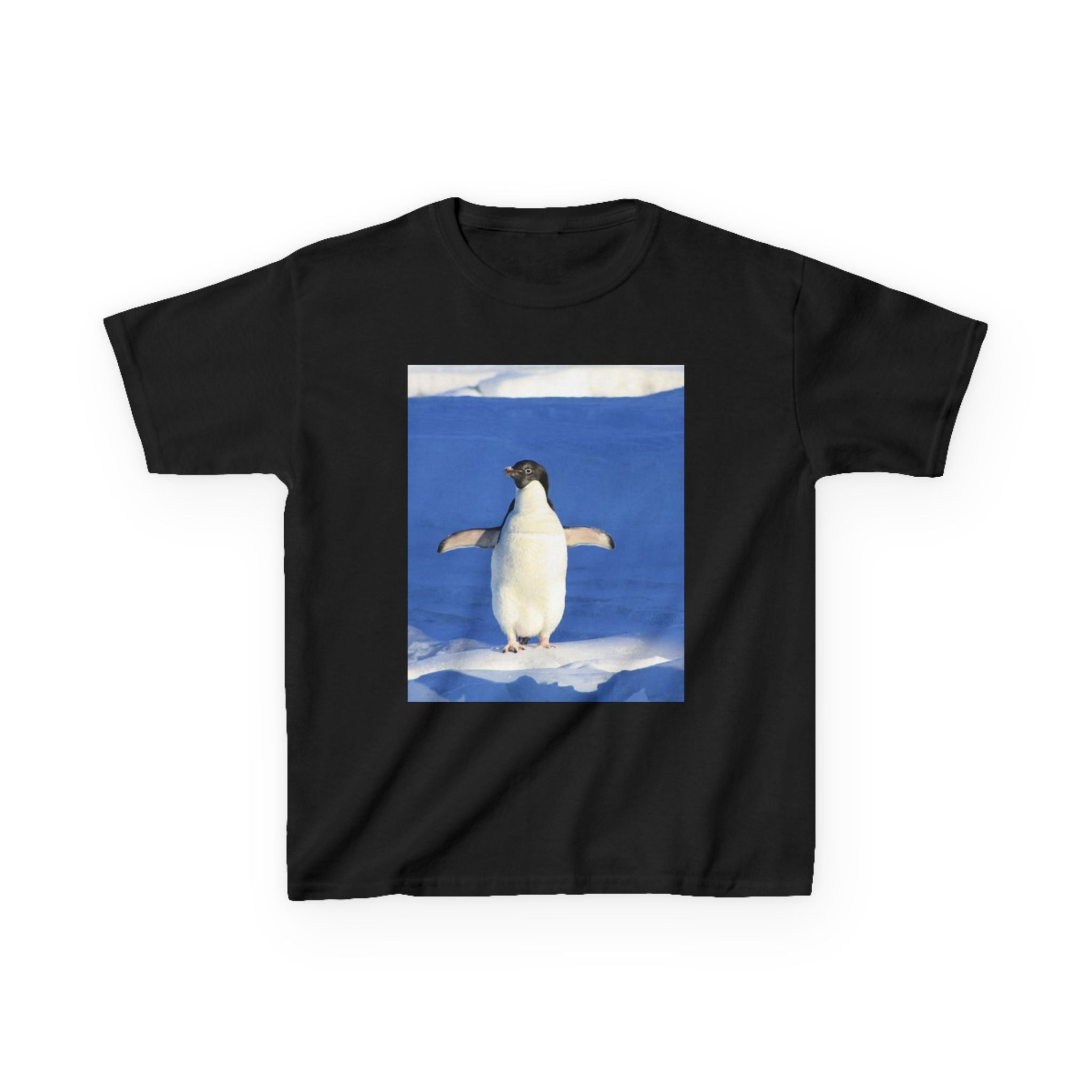 T-shirt Enfant Manches Courtes Motif Pingouin et Fleur Fantaisie – T-shirt Amusant Animaux et Motifs Floraux Colorés pour Enfants