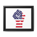 Framed Canvas Print – American Flag Fist Wall Art