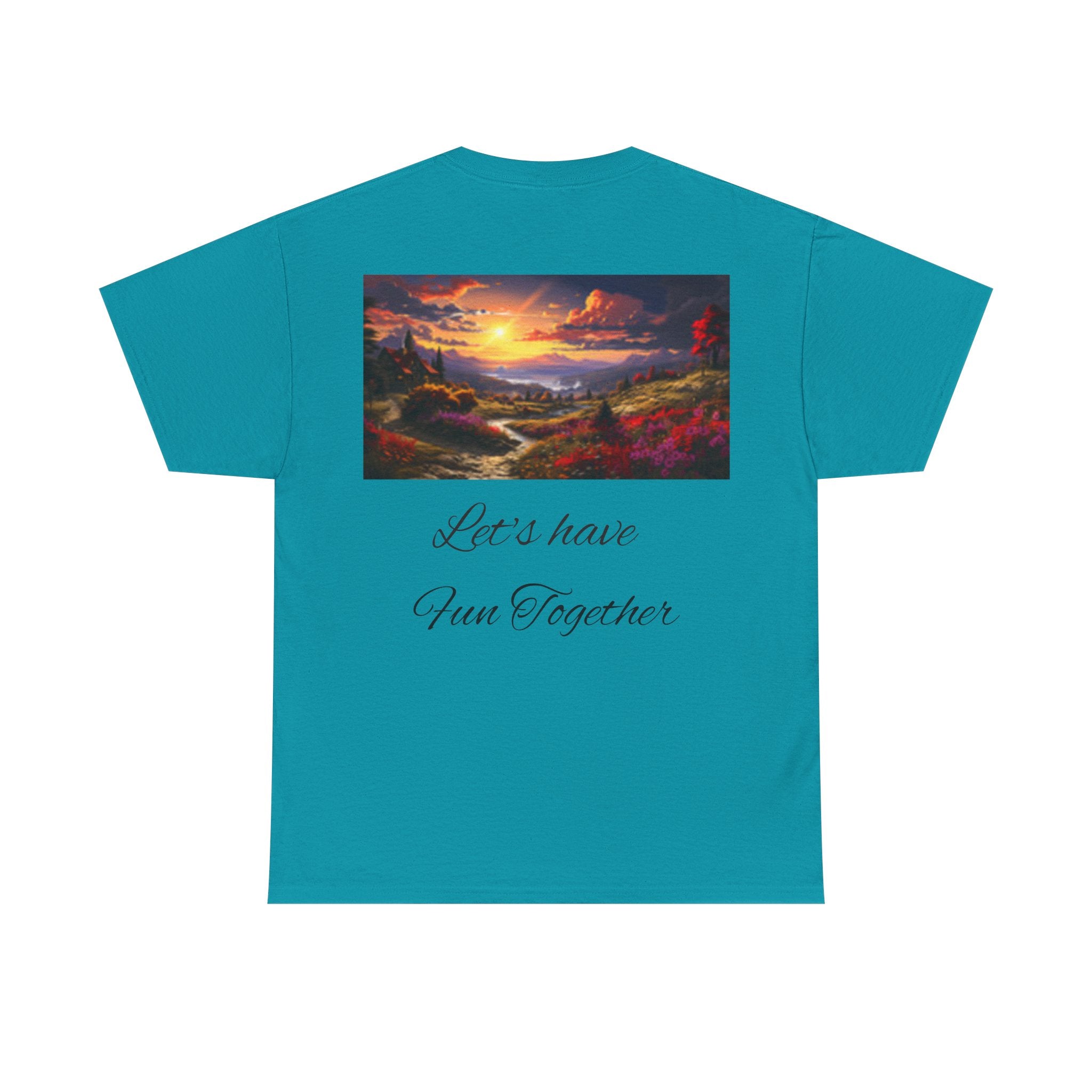 Pinup Beach Girl & Sunset T-Shirt — Retro Bikini Pin-Up Graphic T-shirt