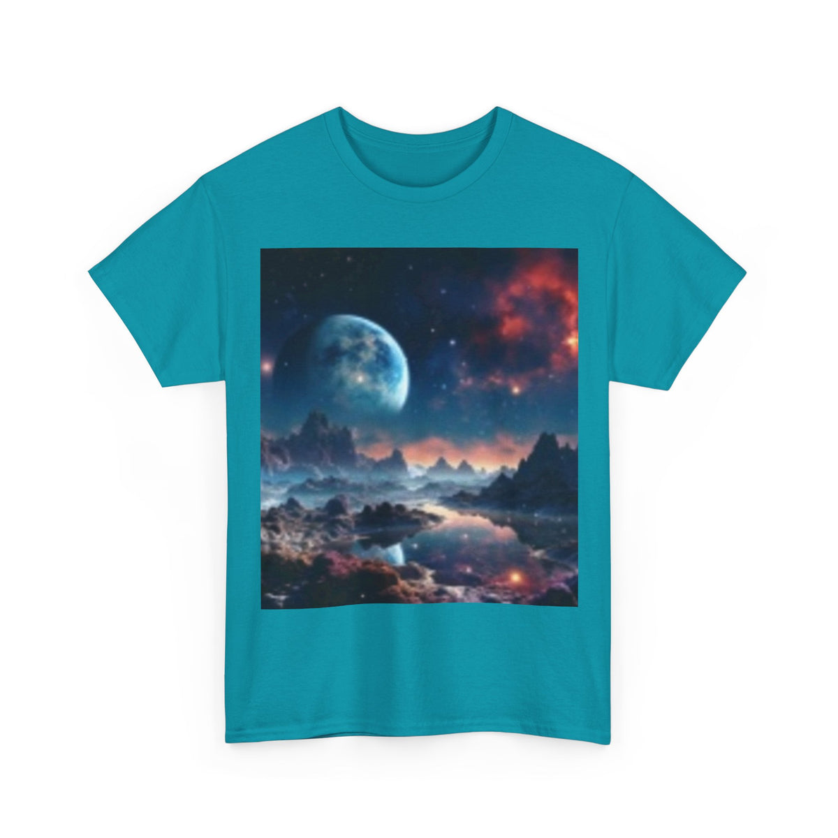 Cosmic Landscape T-Shirt — Moonlit Alien Horizon Graphic Tee