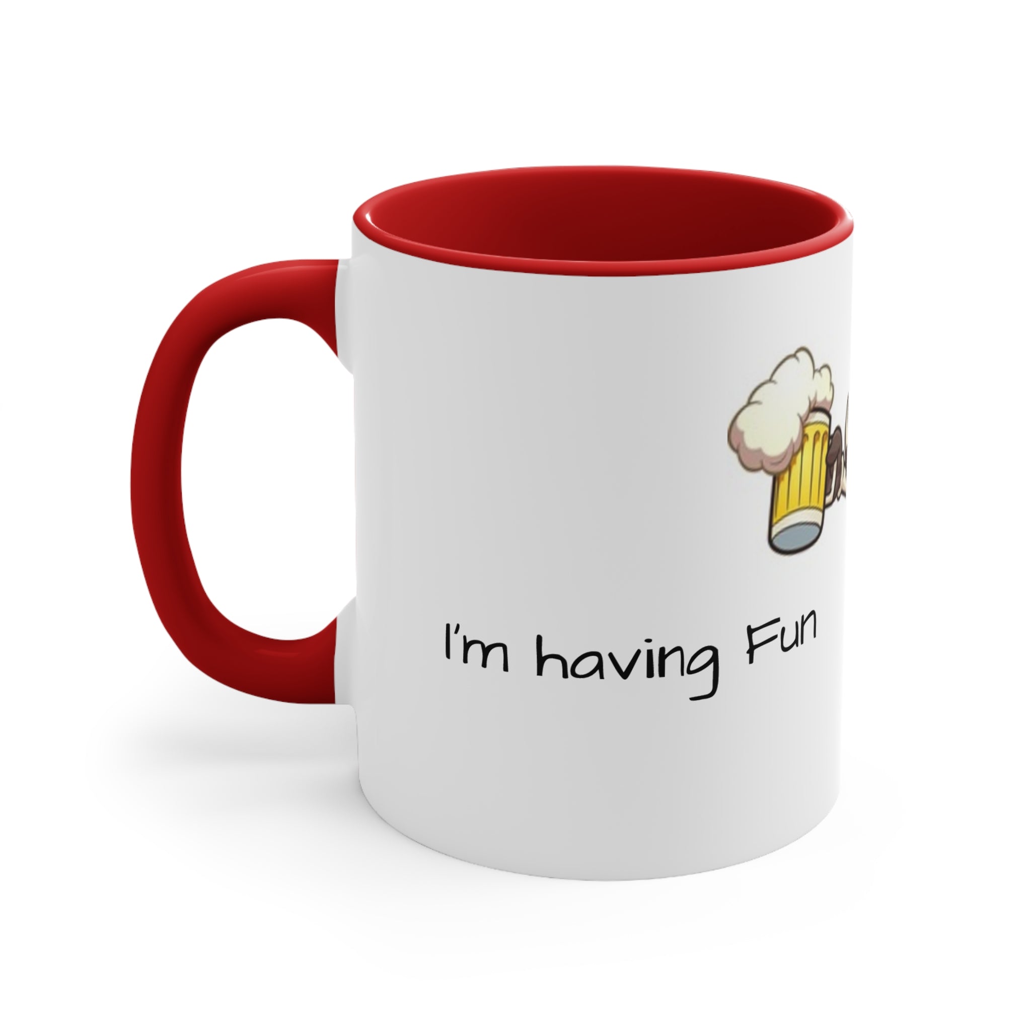 Funny Cow Beer Accent Mug — Pink Interior Coffee Cup for Farm, Brewery & Party Gifts