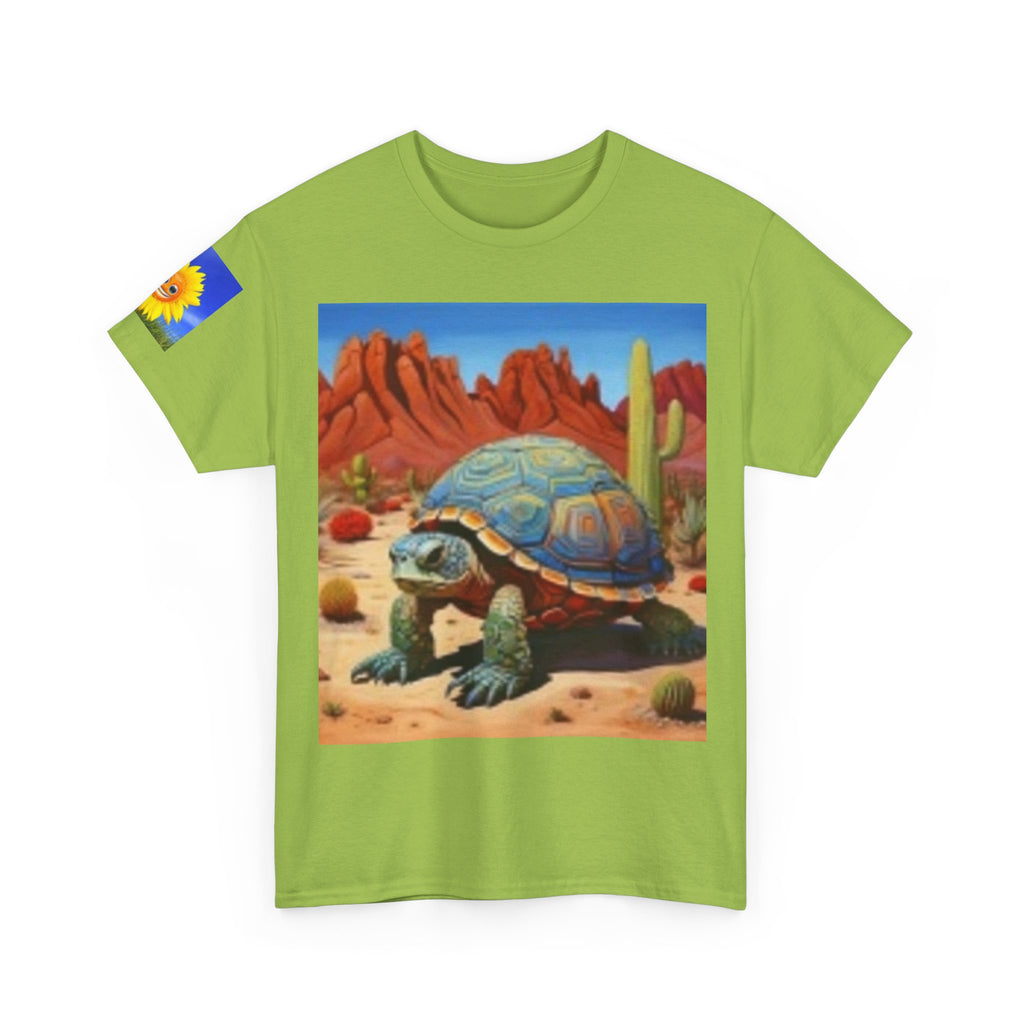 T-Shirt — Desert Turtle & Scenic River Vintage Nature Artwork