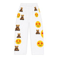 Teddy Bear & Heart Eyes Emoji Women's Pajama Pants — Cozy Printed Lounge Sleepwear