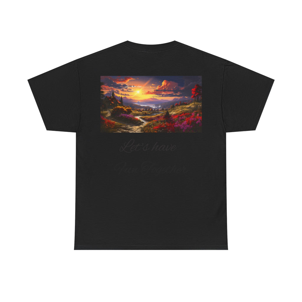 Pinup Beach Girl & Sunset T-Shirt — Retro Bikini Pin-Up Graphic T-shirt