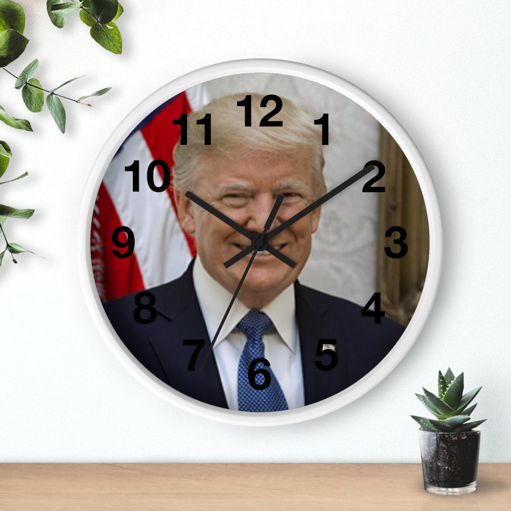 Wall Clock President Donald Trump 47th President AMERICA
