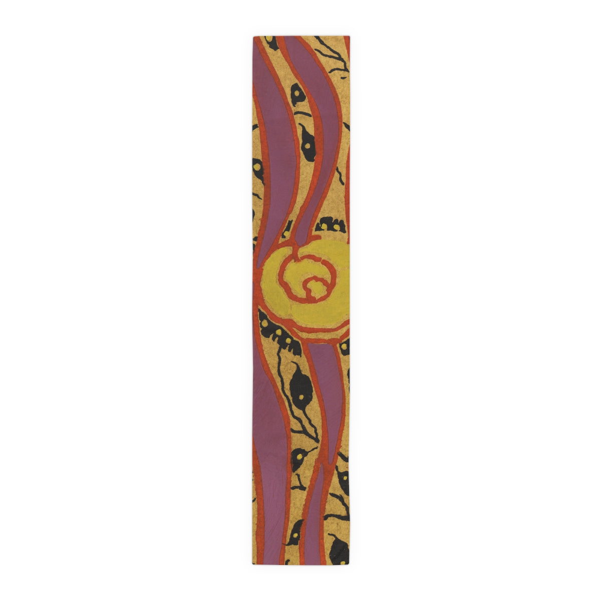 Floral Vintage Swirl Table Runner — Decorative Cotton-Poly Dining Accent