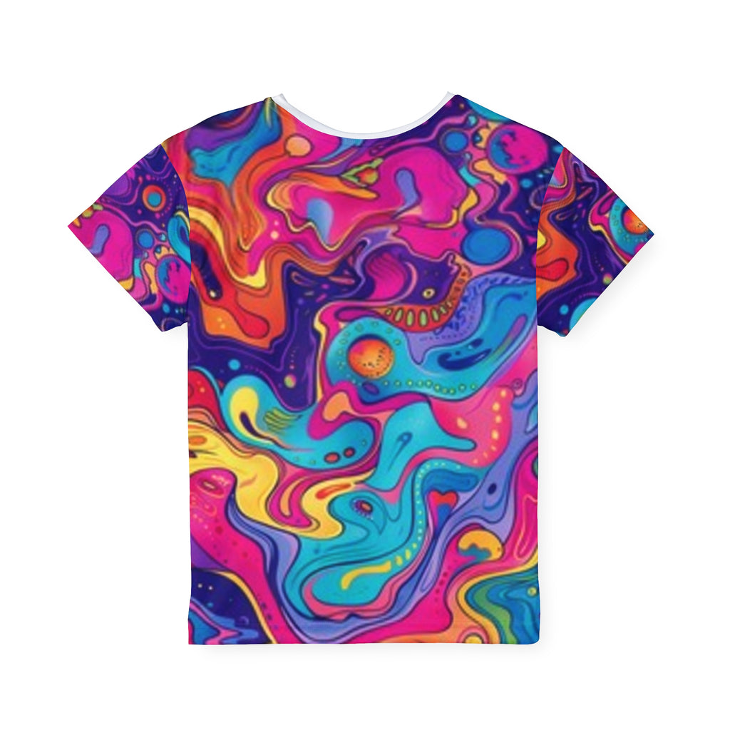 Kids Jersey — Bright Psychedelic Swirl All-Over Print