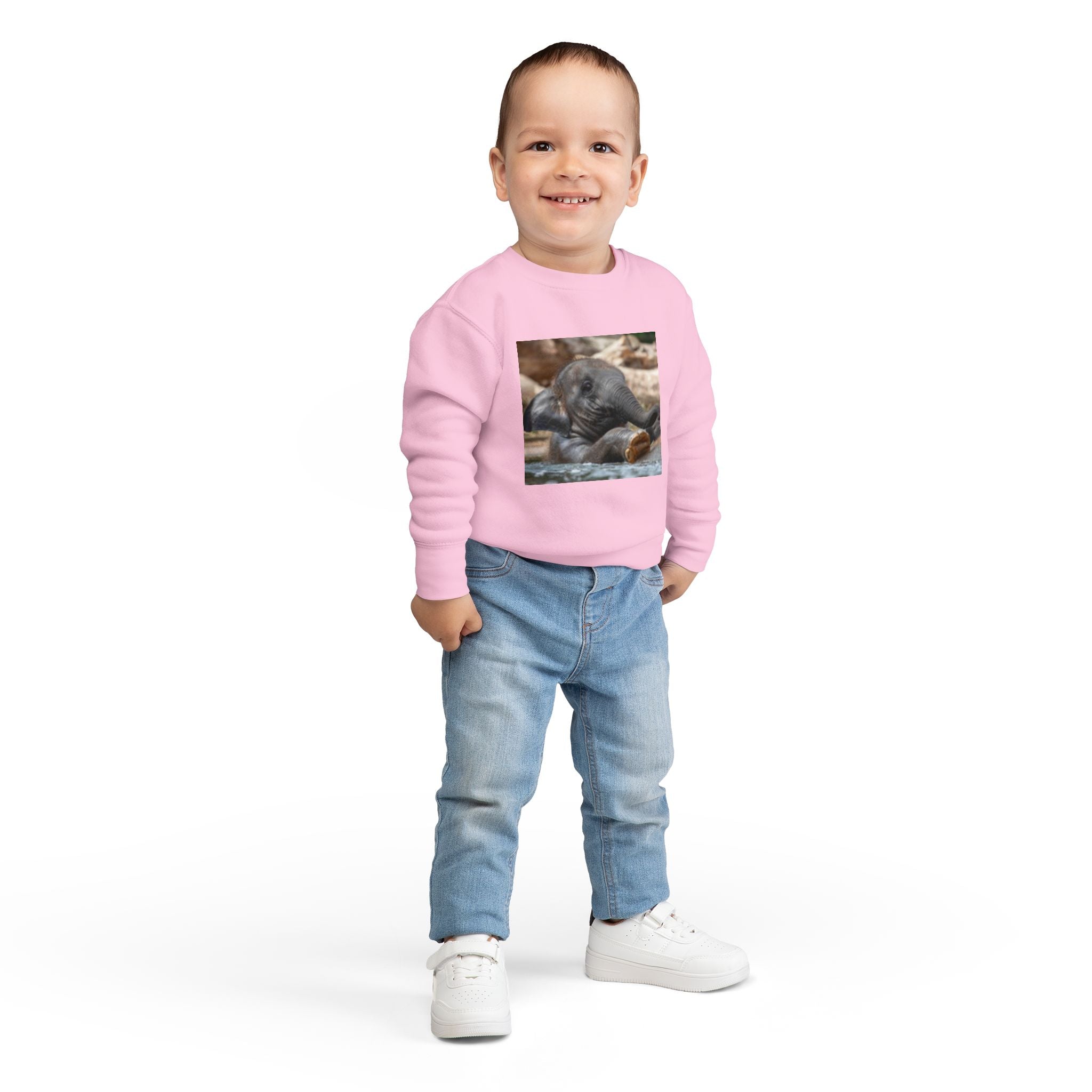 Toddler Sweatshirt - Cute Baby Elephant Nap Photo Sweatshirt for Kids