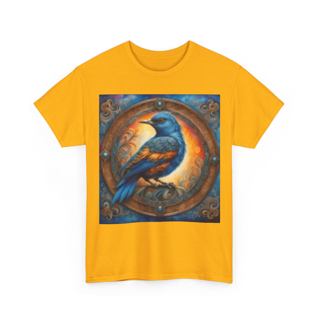 Bluebird Mystic Tee — Artistic Raven & Moon Illustration T‑Shirt