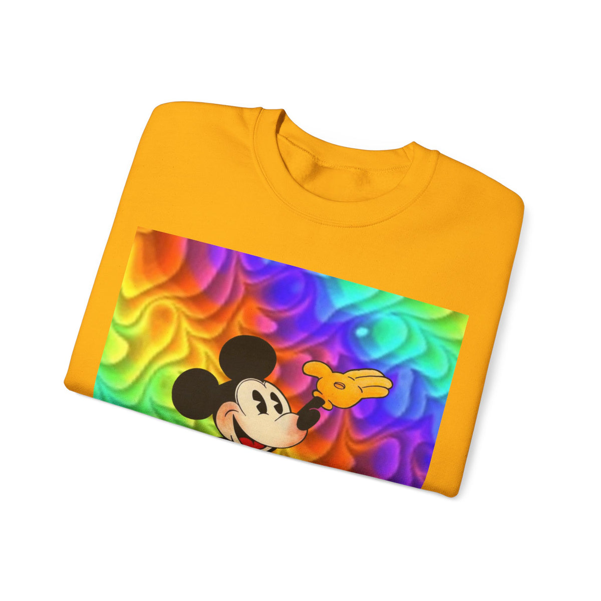 Mickey Mouse Rainbow Colors Unisex Heavy Blend Crewneck Sweatshirt