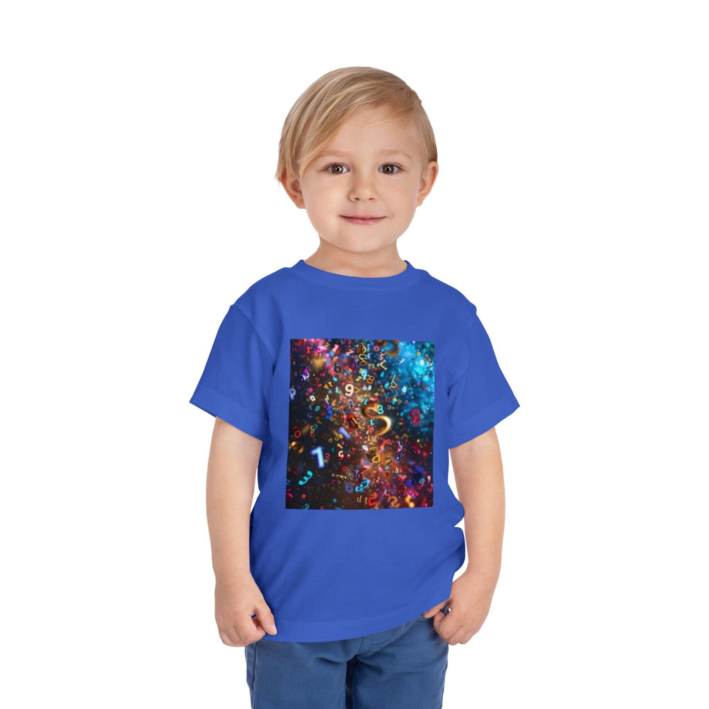 Toddler Tee - Colorful Glitter Confetti Numbers Graphic
