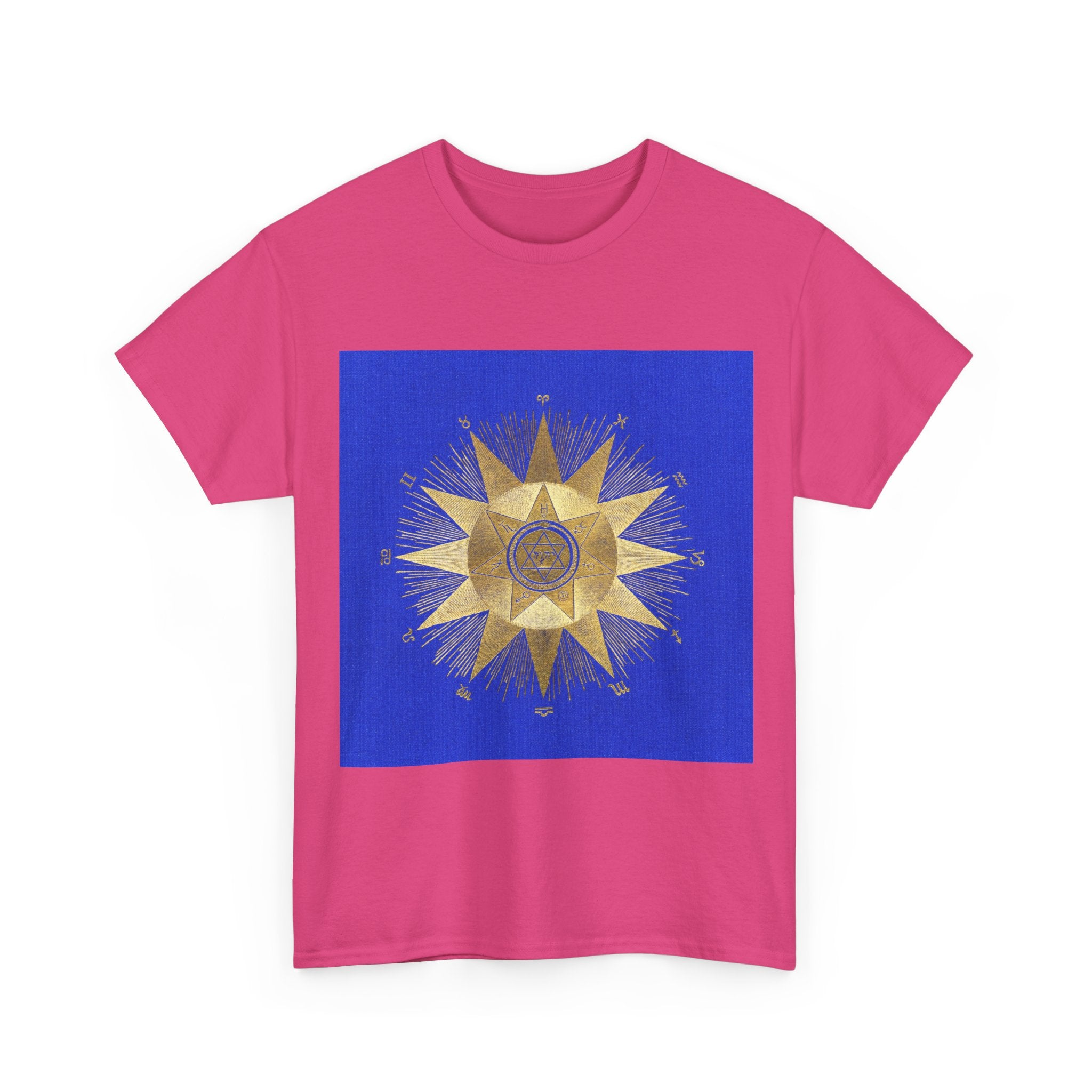 Gold Sunburst Compass T‑Shirt — Nautical Star Graphic Tee