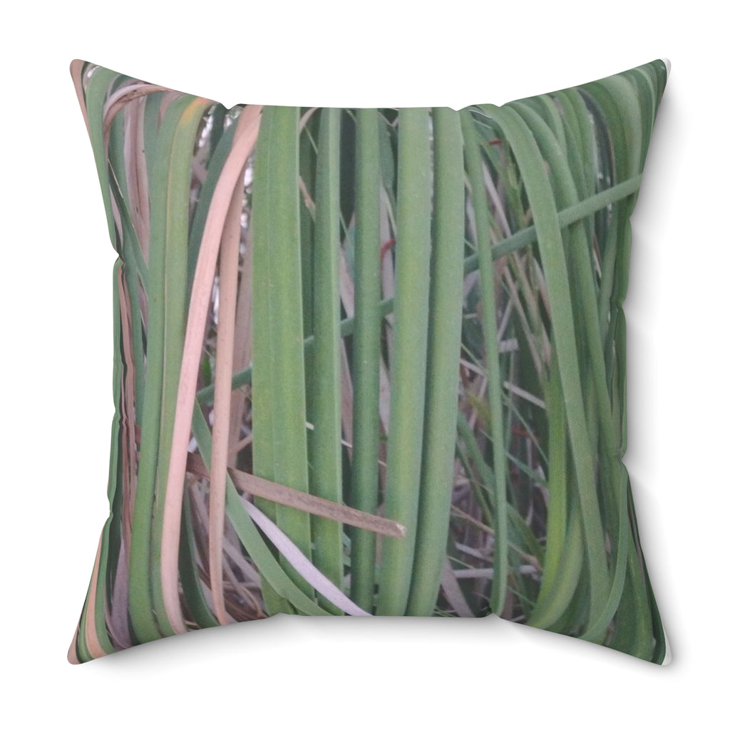Hummingbird Meadow Decorative Pillow — Tropical Bird Accent Cushion