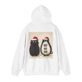 Holiday Cat & Penguin Hoodie — Cute Christmas Cats in Santa Hats