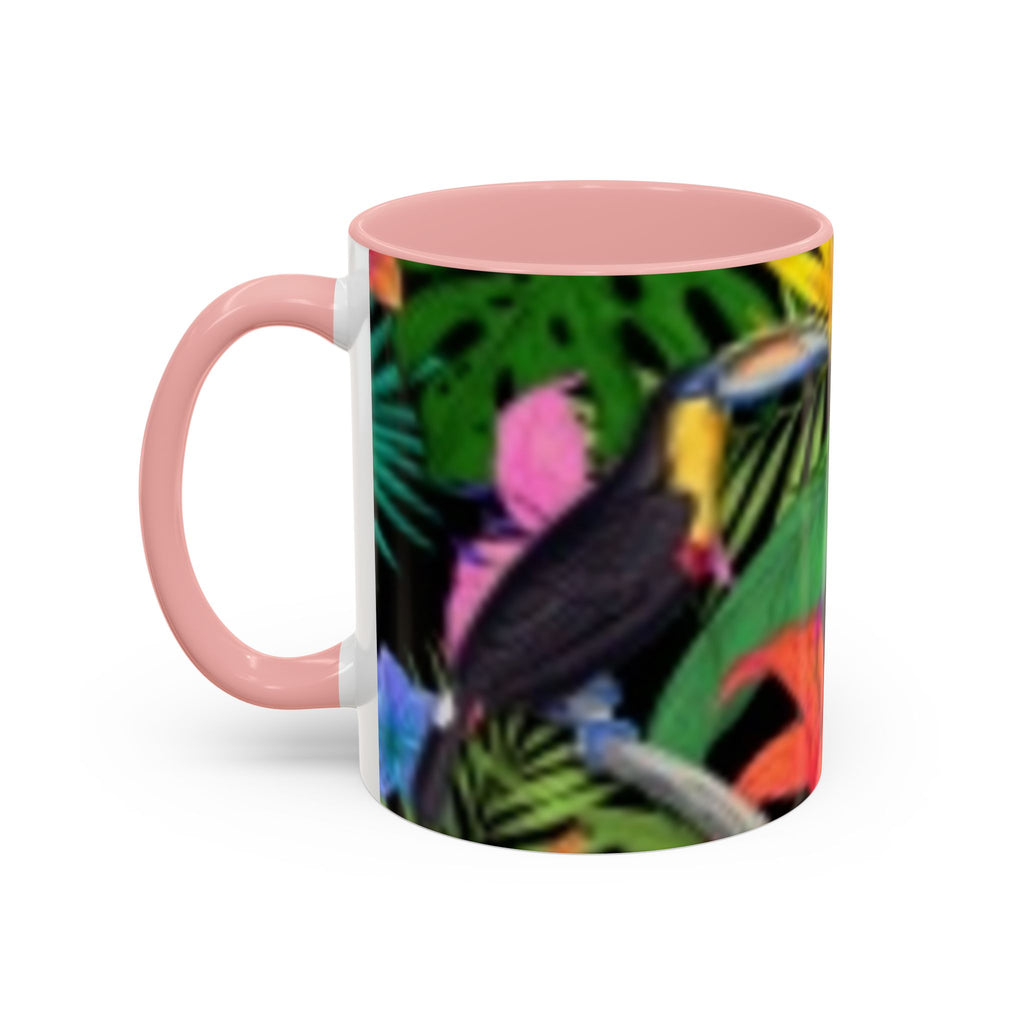Tropical Floral Coffee Mug — Colorful Paradise Accent Mug (11/15 oz)