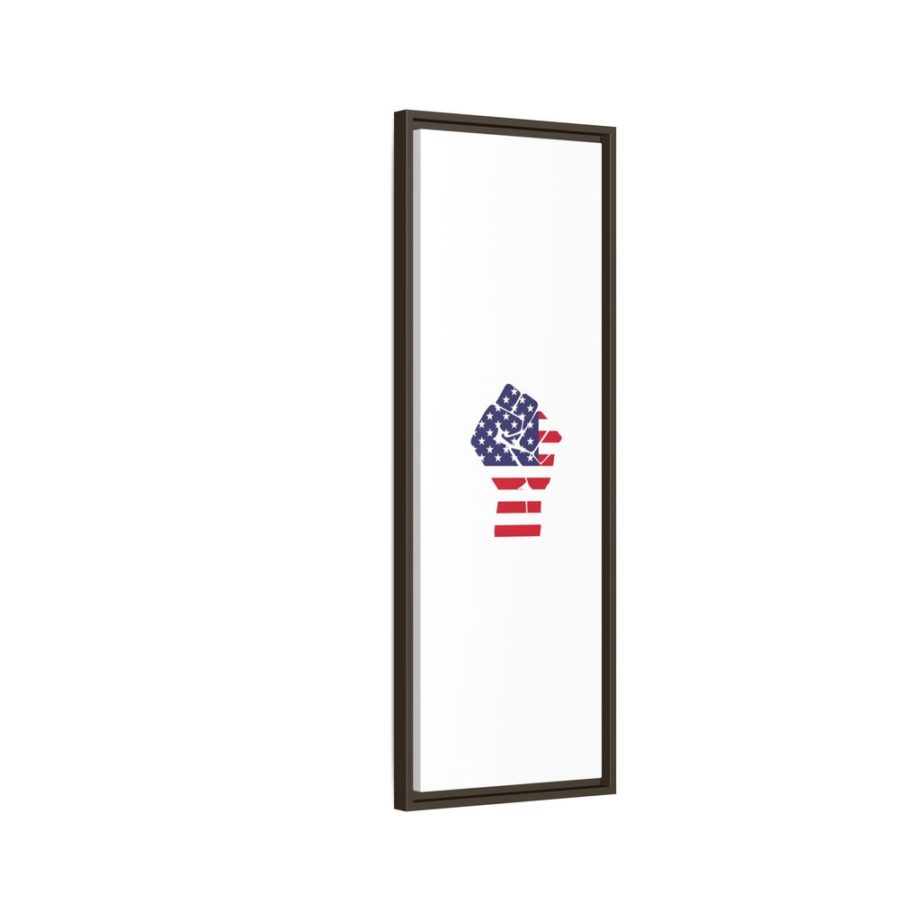 Framed Canvas Print – American Flag Fist Wall Art