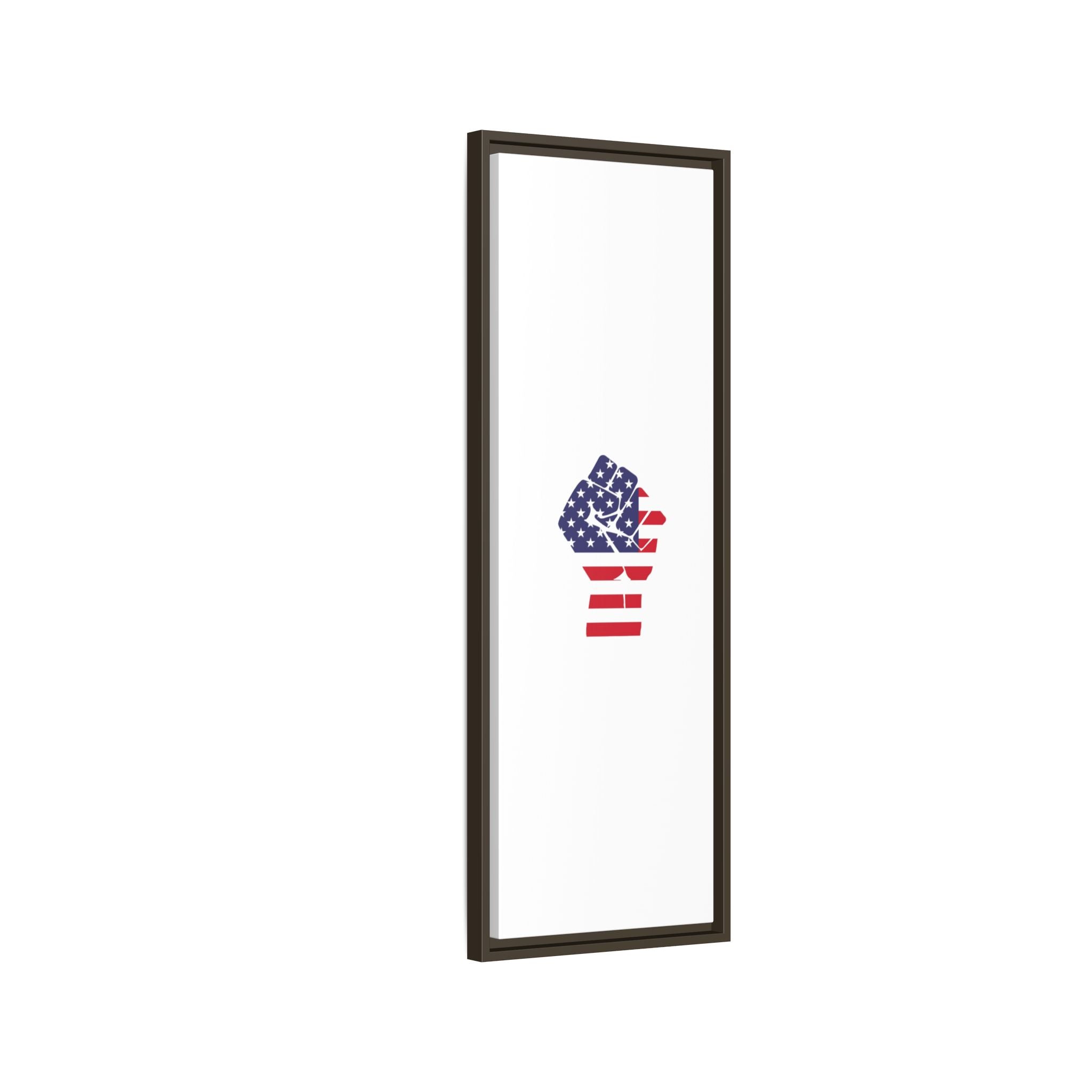 Framed Canvas Print – American Flag Fist Wall Art