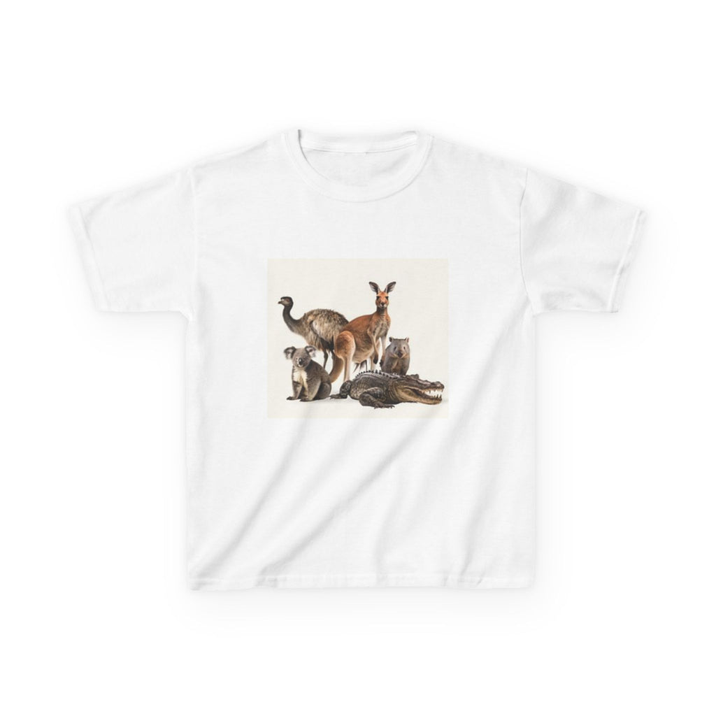 Kids Kangaroo Graphic Tee — Australian Wildlife Animal Print for Children